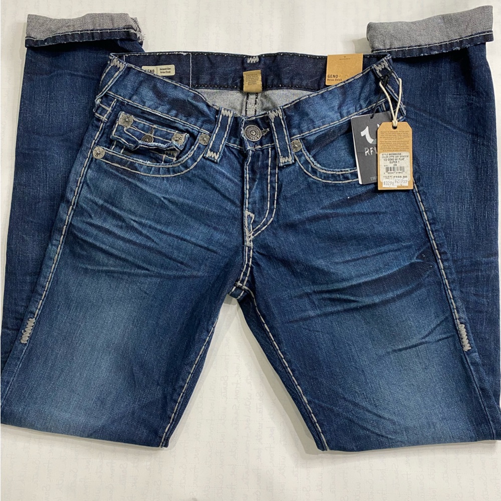 True Religion Rflkt Geno Slim Super T Men's Jeans Size 28/34